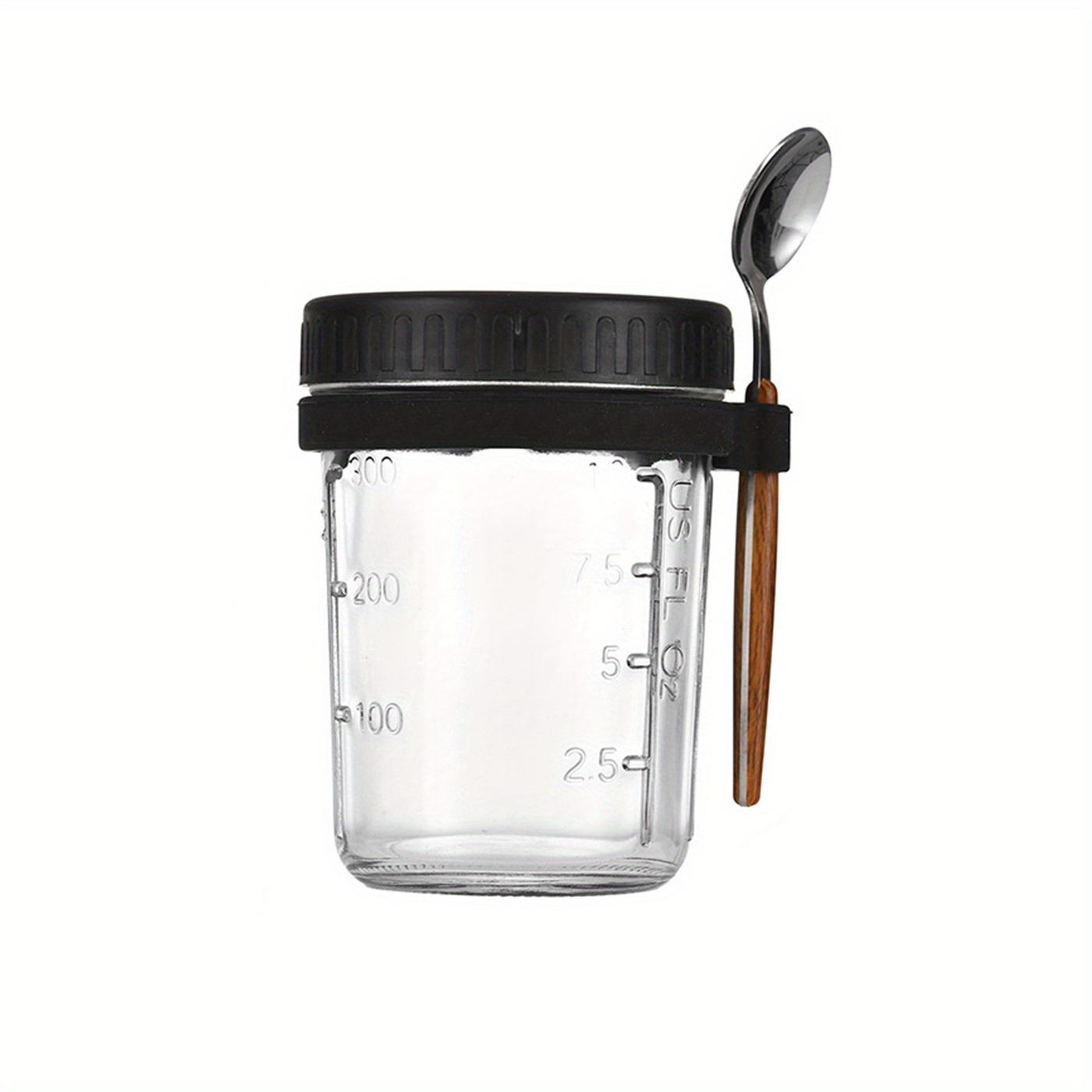 Overnight Oats Containers With Lids And Spoons, Glass Overnight Oats Jars,  Airtight Oatmeal Container With Measurement Marks, Mason Jars With Lid, For  Salads, Yogurt, Cereal And Milk - Temu