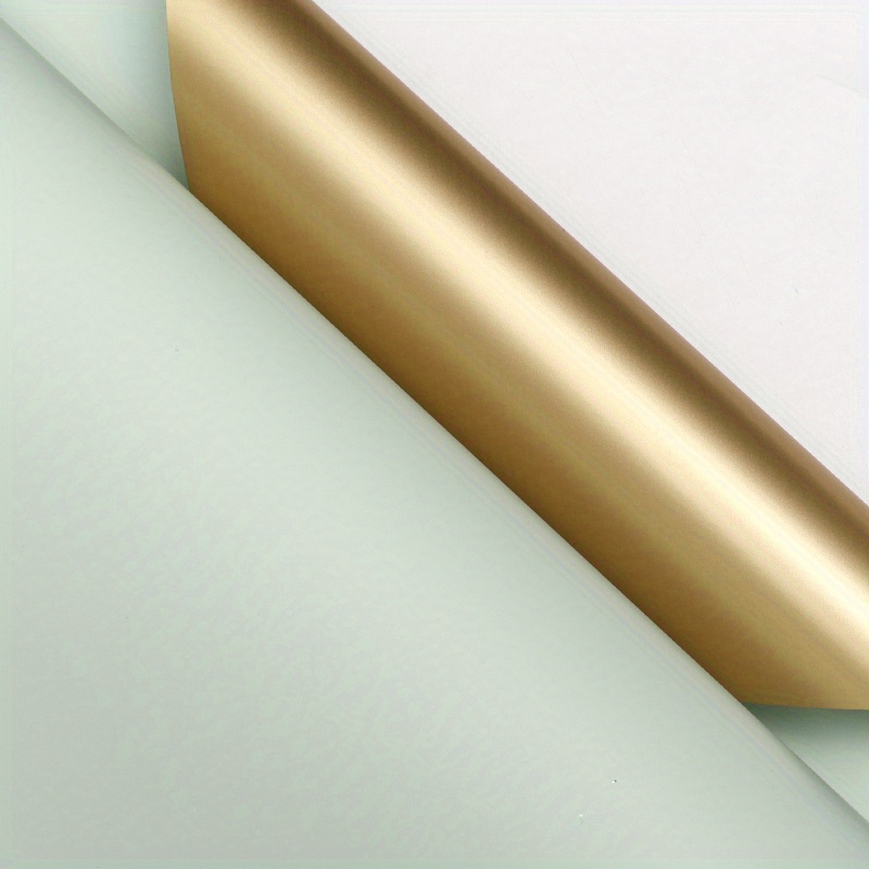 22.5 2 Tone Waterproof Wrapping Paper Golden Gold/Beige  Pkg/20