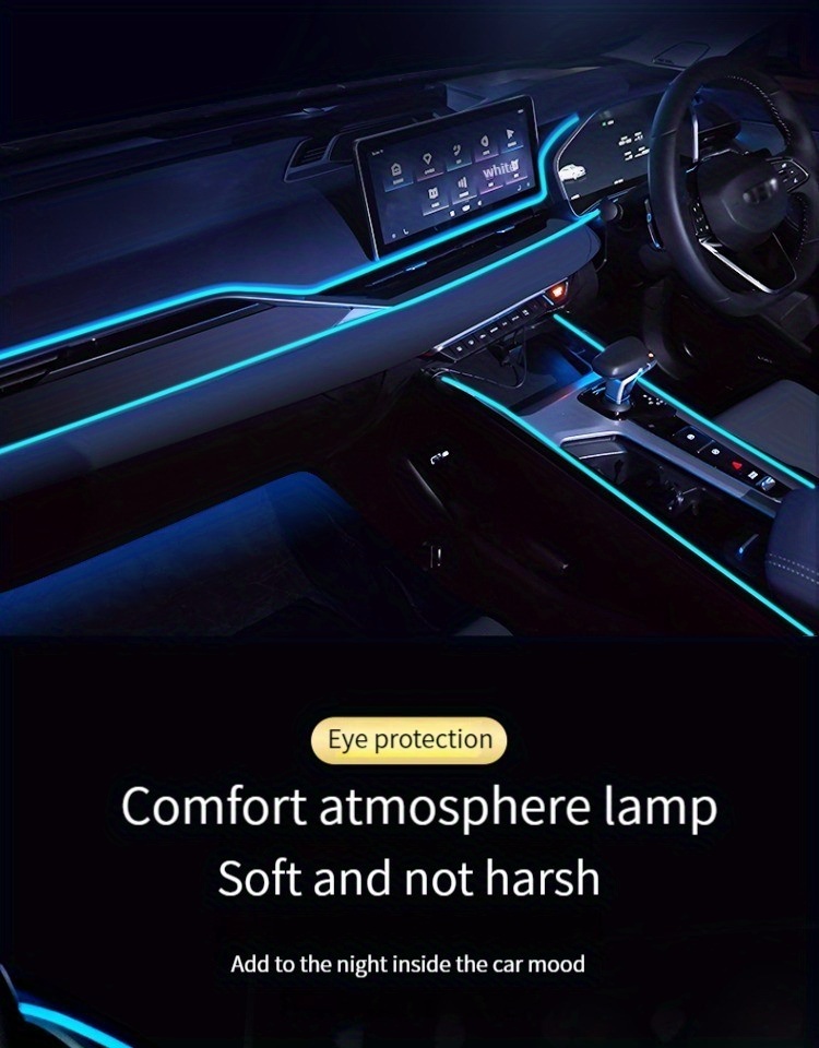 Atmosphere Lamp El Cold Light Line Usb Diy Decorative Dash - Temu