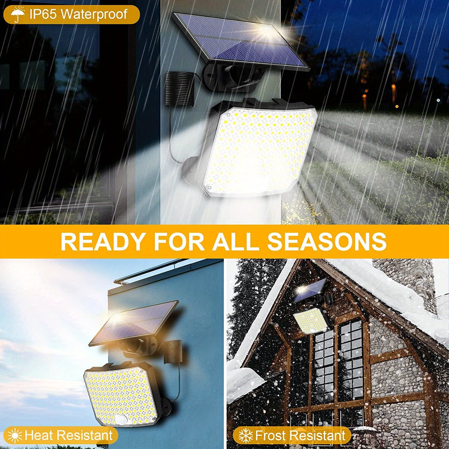 Solar Lights Outdoor 118leds Solar Motion Sensor Flood - Temu