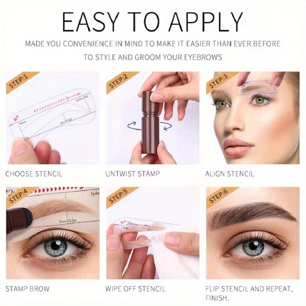Eyebrow Stencil Kits Adjustable Professional Waterproof Long Temu