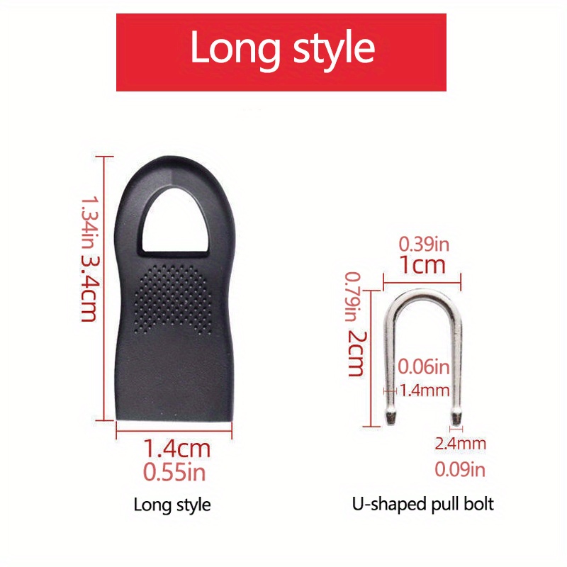 2 Sizes Universal Detachable Zipper Puller Set Diy Dress - Temu