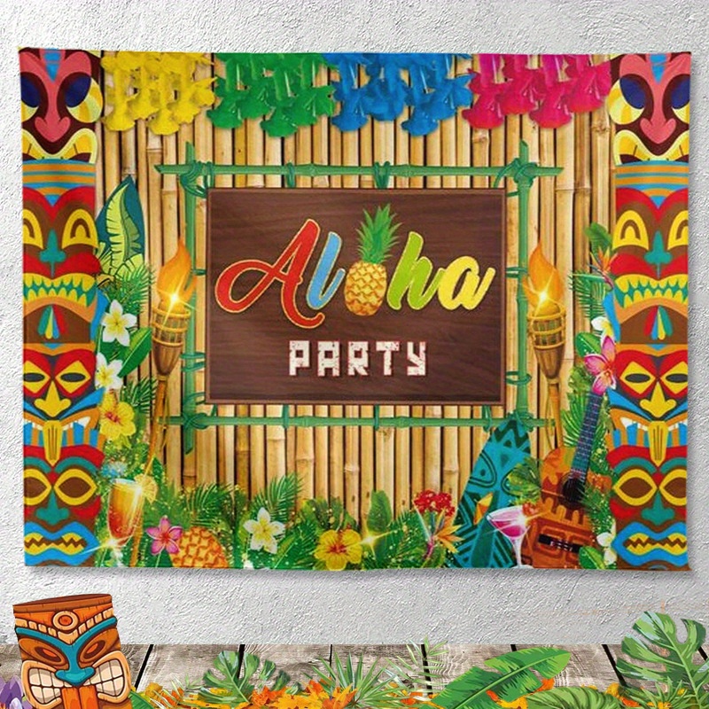 Hawaiian Party Decoration Hanging Cloth Beach Layout Large - Temu
