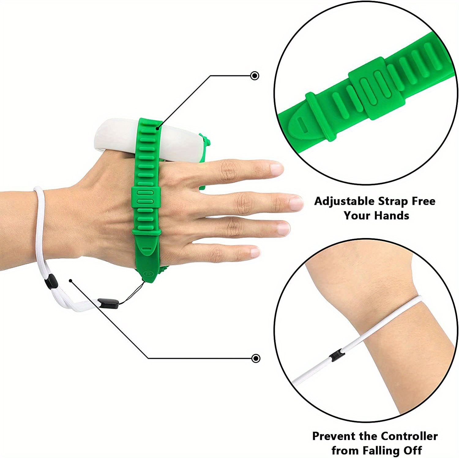 Touch Controller Cover with Adjustable Wrist Strap for Meta/ Quest 2