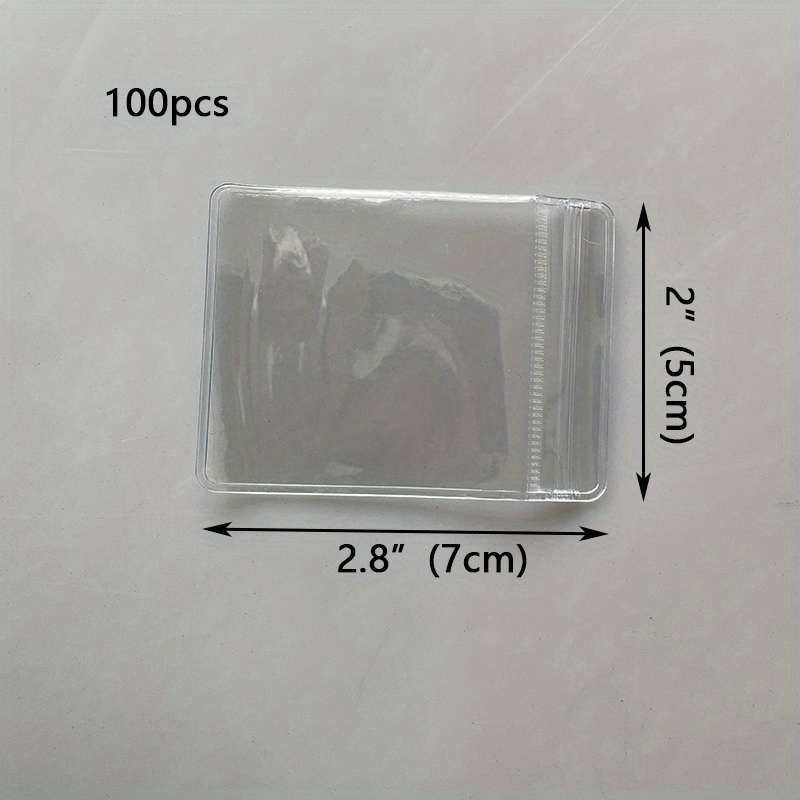 100pcs Earring Card Holder Clear Packing Bag Ear Studs Jewelry