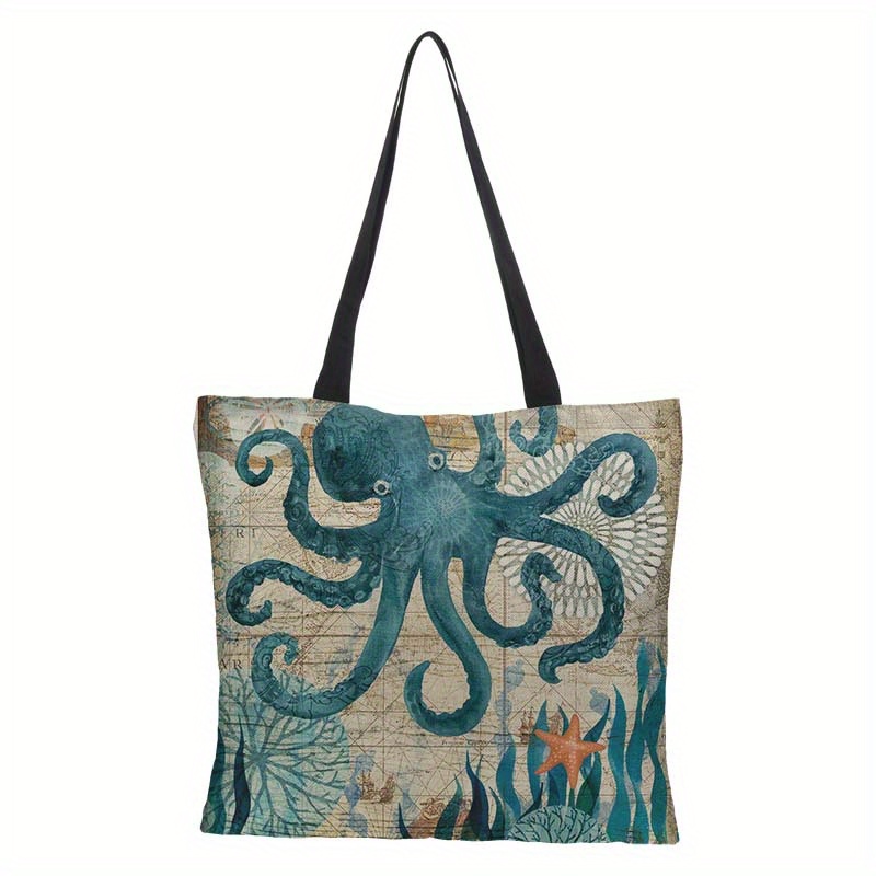 Print Lightweight Tote Bag Reusable Shopping Bag Shoulder Bag