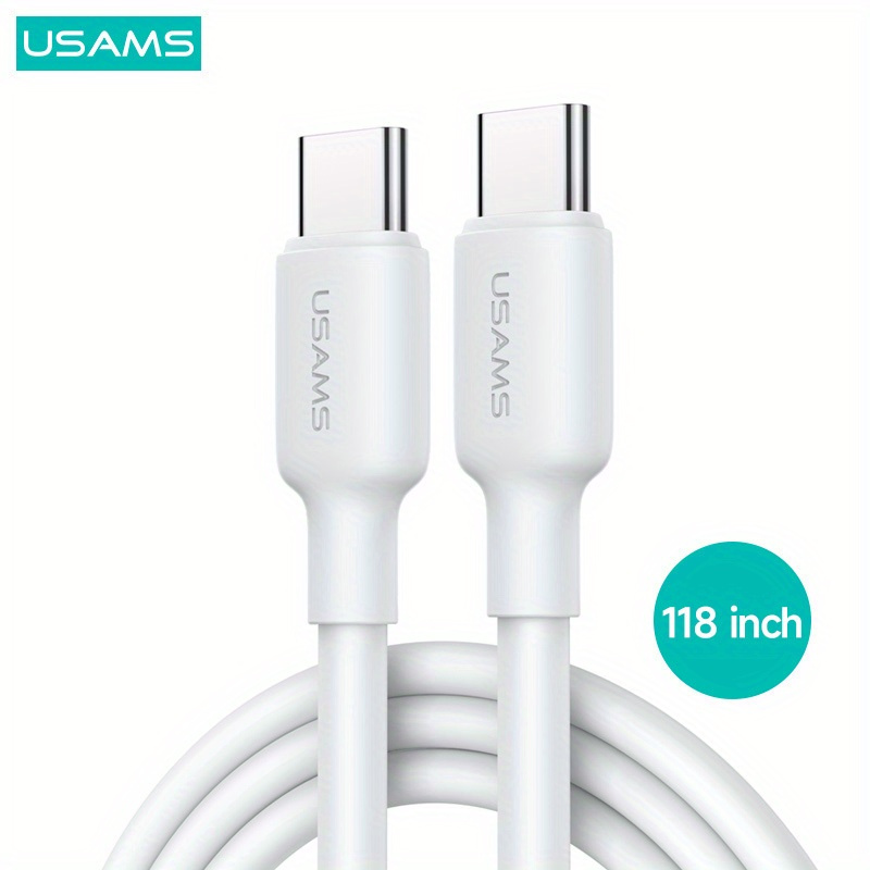 Usams Pd Type C Fast Charging Cable Usb C Usb C E marker 5a - Temu