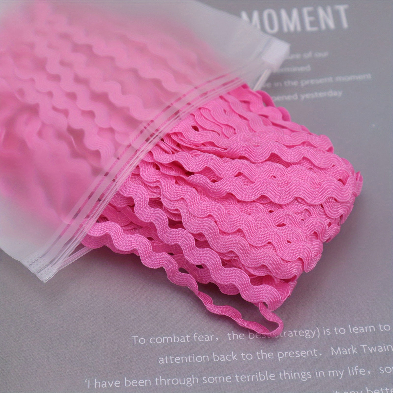 Sewing Trim Pink Decor Rick Rack Trim Sewing 2 Roll 8Mm Wave Sewing Bending  Fringe Trim Ribbon Diy Clothes Dress Gift - AliExpress