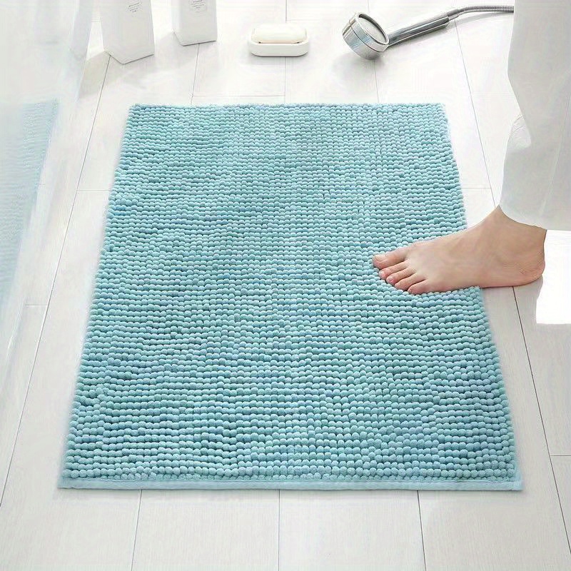 Ultra Soft And Cozy Chenille Bathmat With Antiskid Polka Dots - Quickly  Absorbs Water And Provides Durable Tufted Doormat For Bathroom Supplies -  Temu