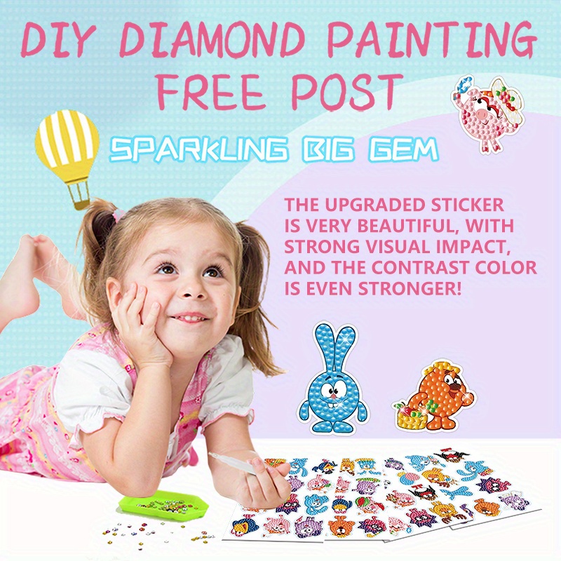 42Pcs Diamond Painting Kits for Kids, Diamond Gem Art, Diamond