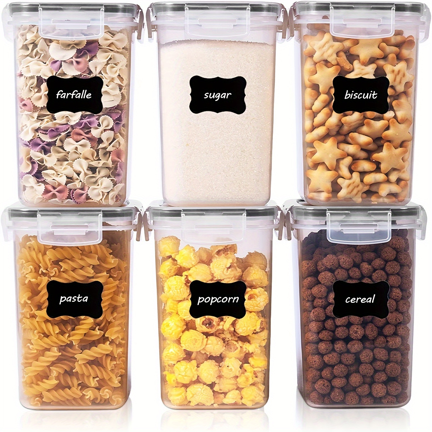 Airtight Plastic Food Storage Containers Lid Bpa Free Pp Temu