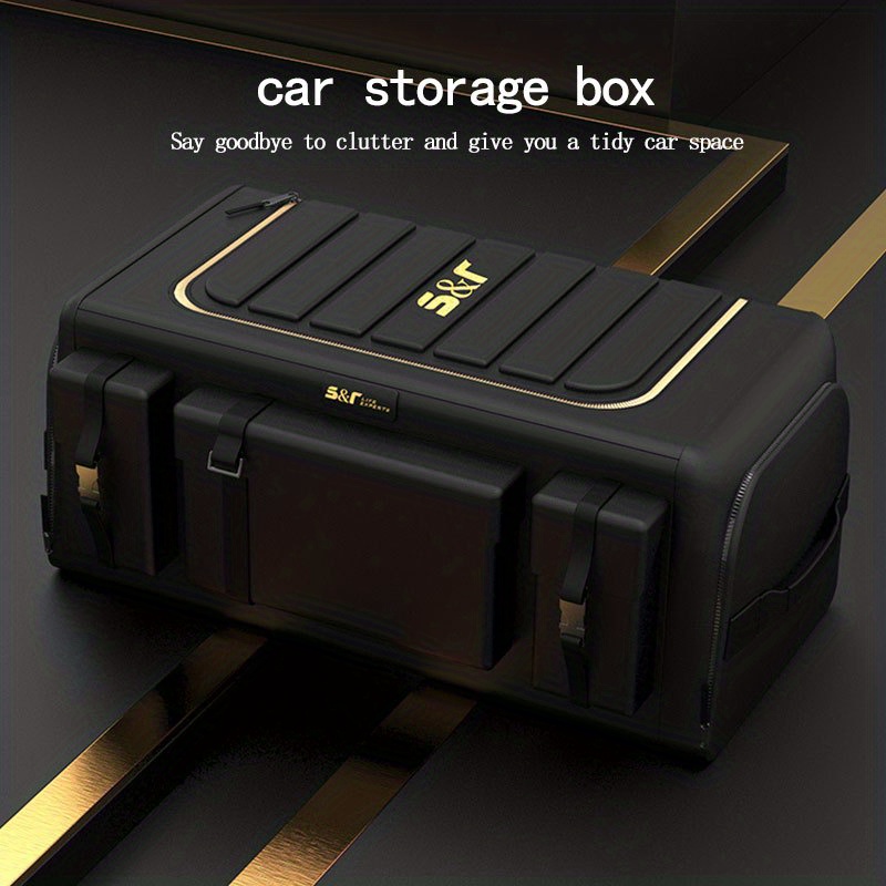 1pc car trunk storage box car storage box folding storage box tail box storage and sorting car accessories women details 2