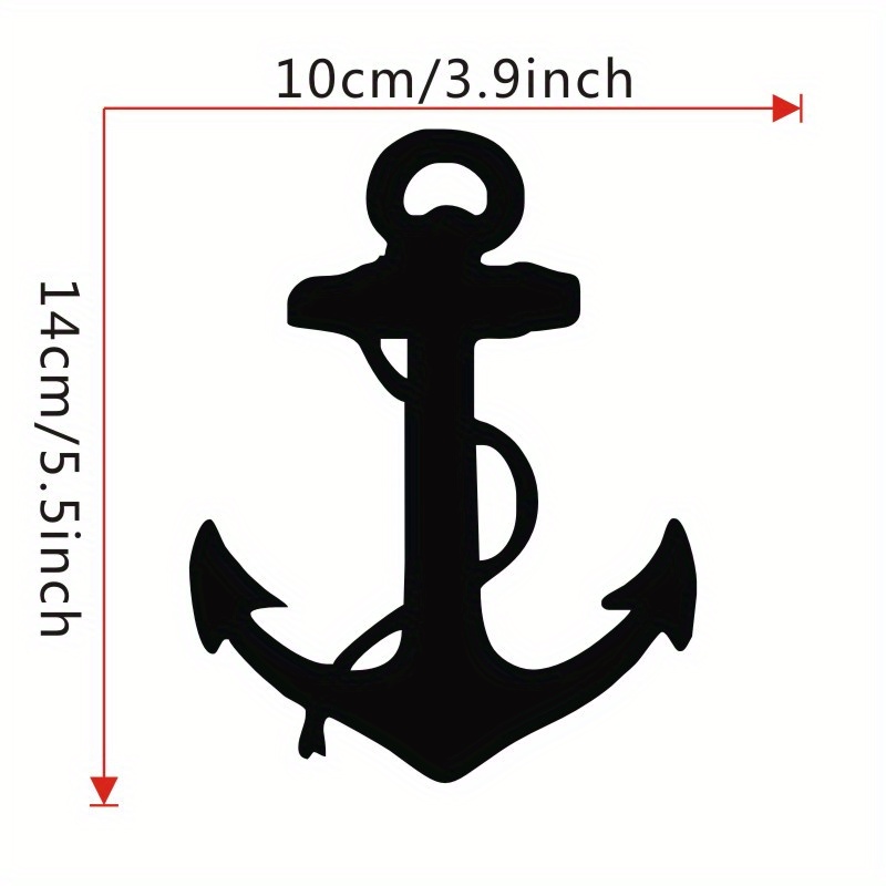 1pc Nautical Anchor Wall Stickers, Car Stickers, Laptop Stickers, Window Decorative Stickers, Wall Decals Art Supplies