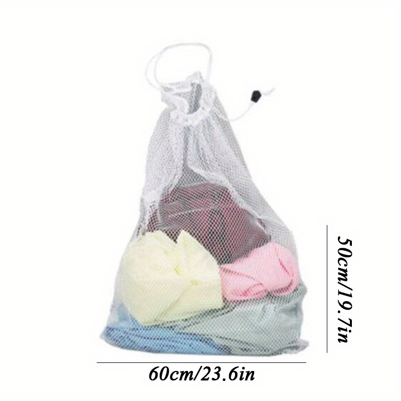2pcs Mesh Laundry Bags For Socks, Machine Washable Drawstring Design,  Travel Mesh Laundry Wash Bags, White Drawstring Garment Washing Bags For  Laundry Storage, Home Dorm Hotel Travel Use