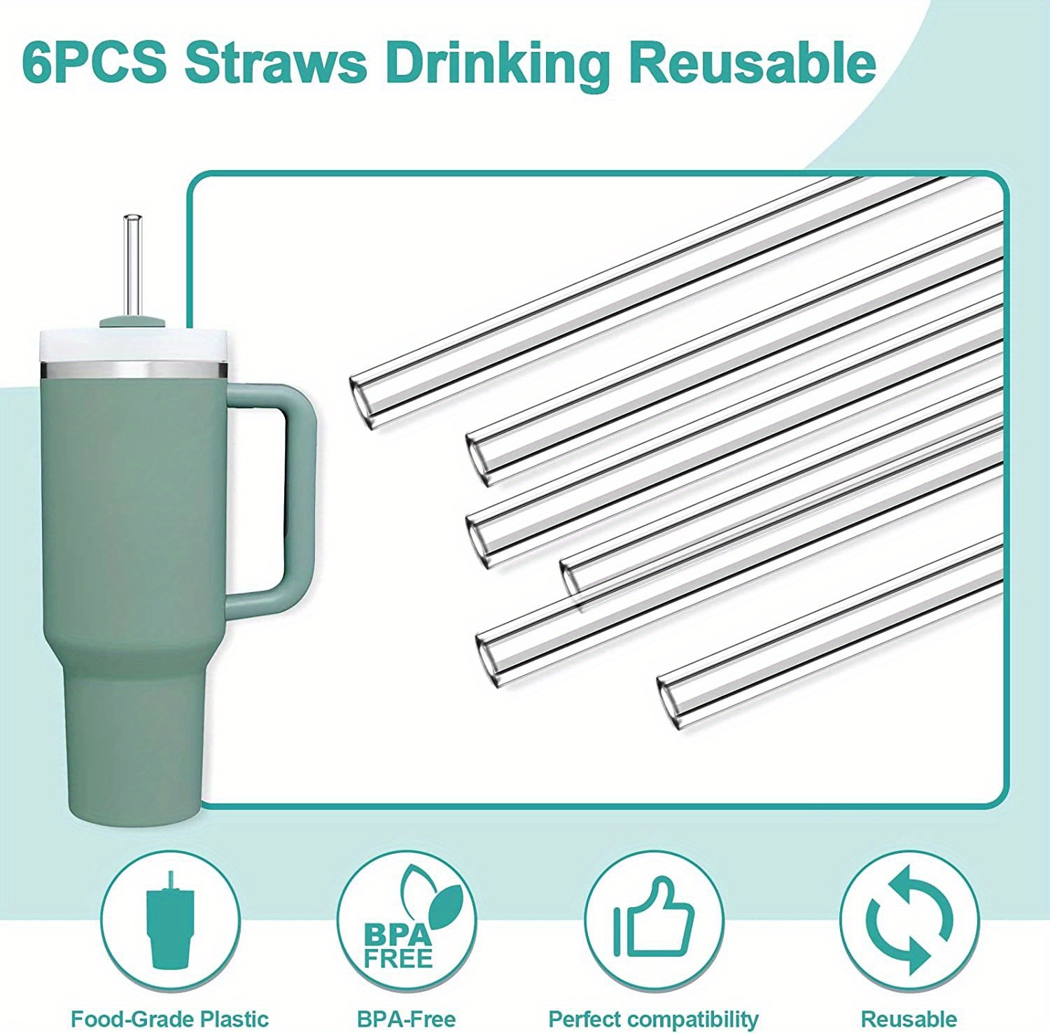 Replacement Straws Adventure Travel Tumbler Reusable Plastic Temu