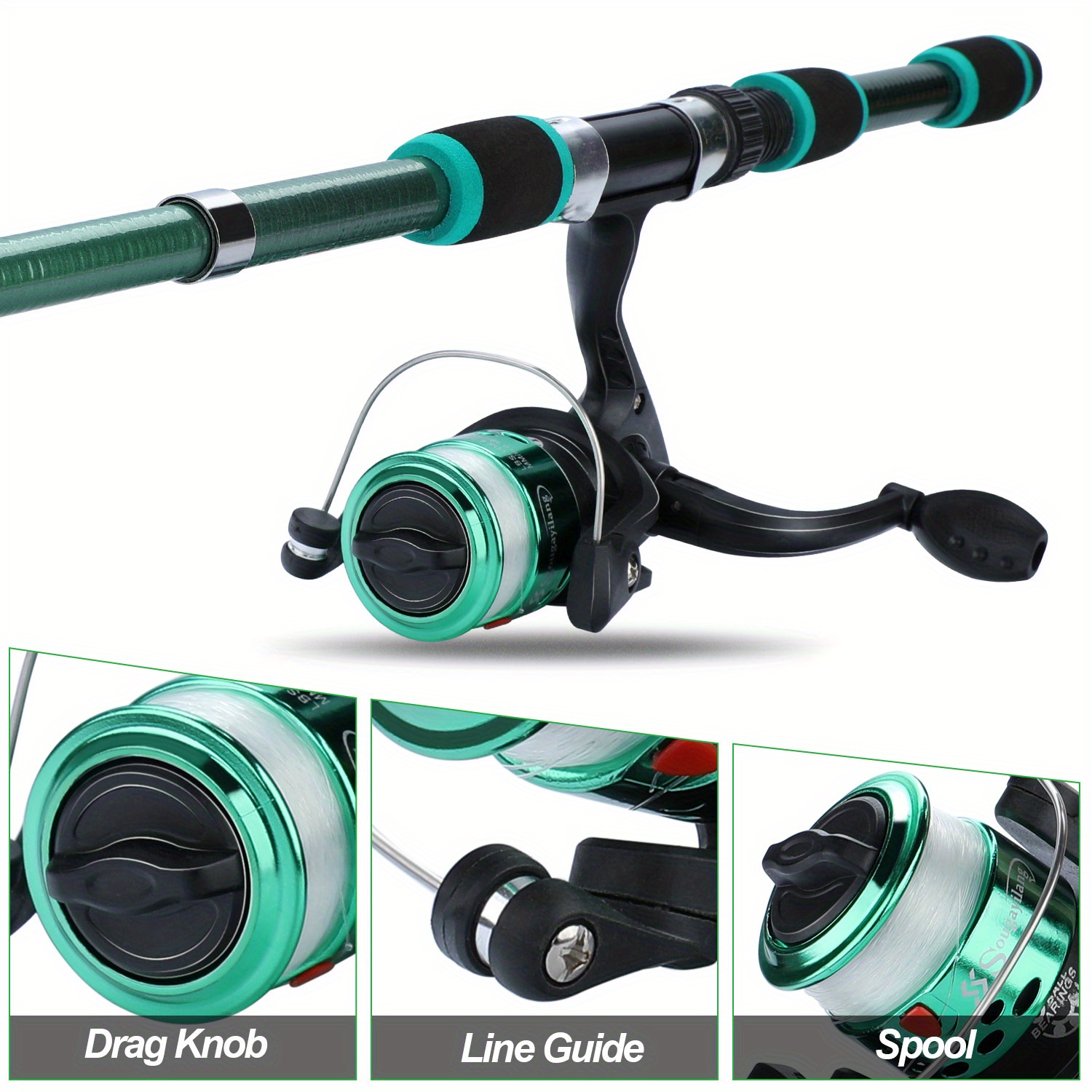 Sougayilang Fishing Pole Set Full Kits Telescopic Fishing - Temu