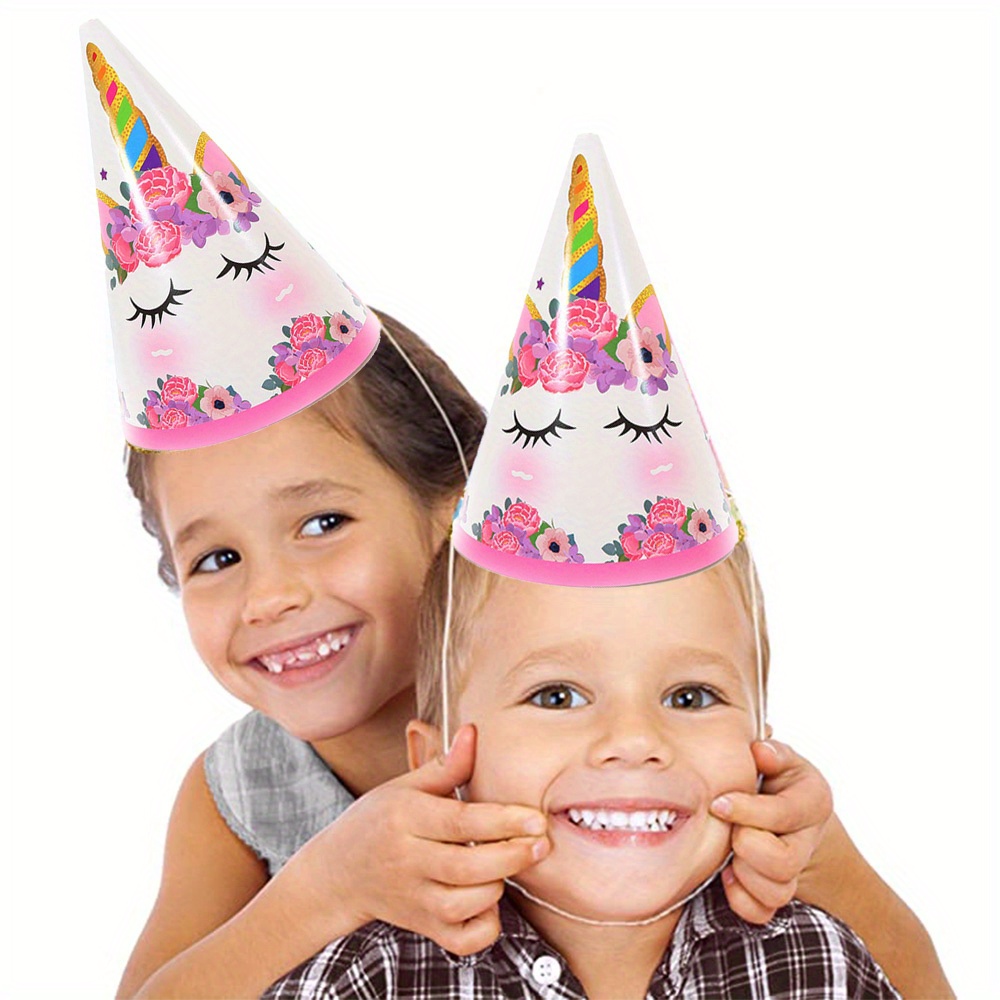 1 Pack/16pcs, Sombrero De Fiesta De Cumpleaños Infantil De Unicornio,  Pequeño Regalo Creativo, Accesorio De Vacaciones, Suministros De Fiesta De  Cumpl