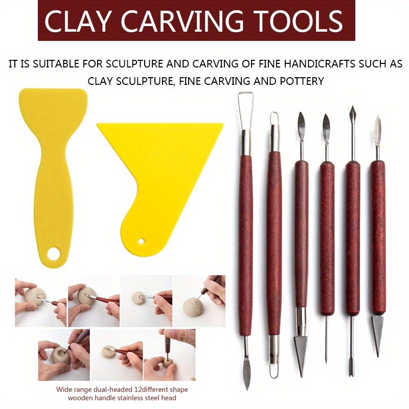 Pottery Tools Kit Polymer Clay Tools With Box dotting Tools - Temu