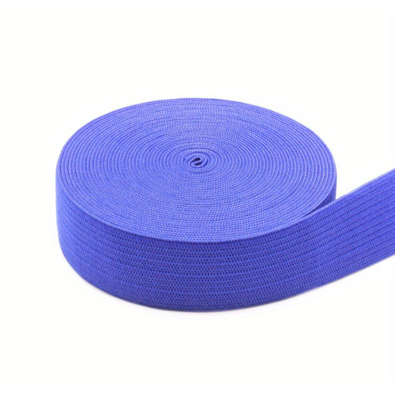 Flat Elastic Band for Sewing Braided Stretch Strap Cord Roll for Wigs Crafts DIY | Harfington, Black / 1Pcs