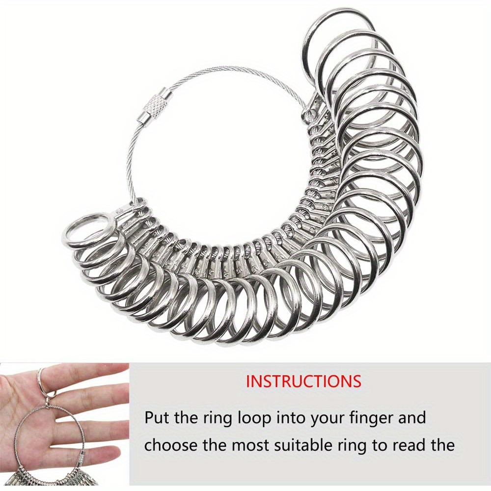 Ring Sizer, Steel Ring Sizing Tool Professional Jewelers Quality