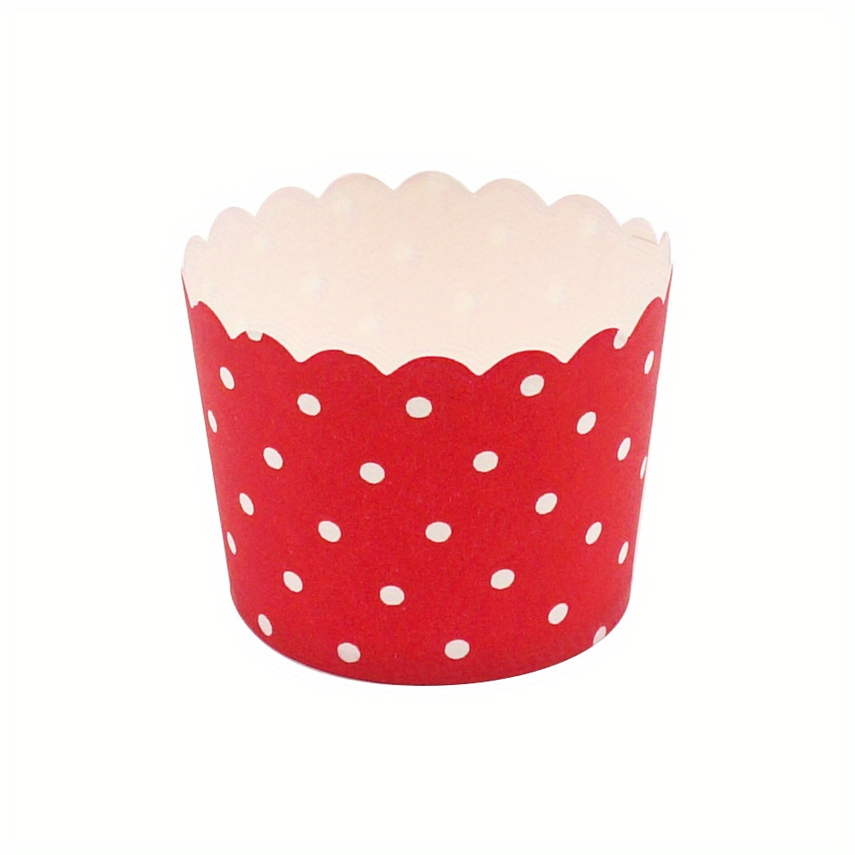 RUFFLED MUFFIN Liners (25 pcs) Red Polka-dot