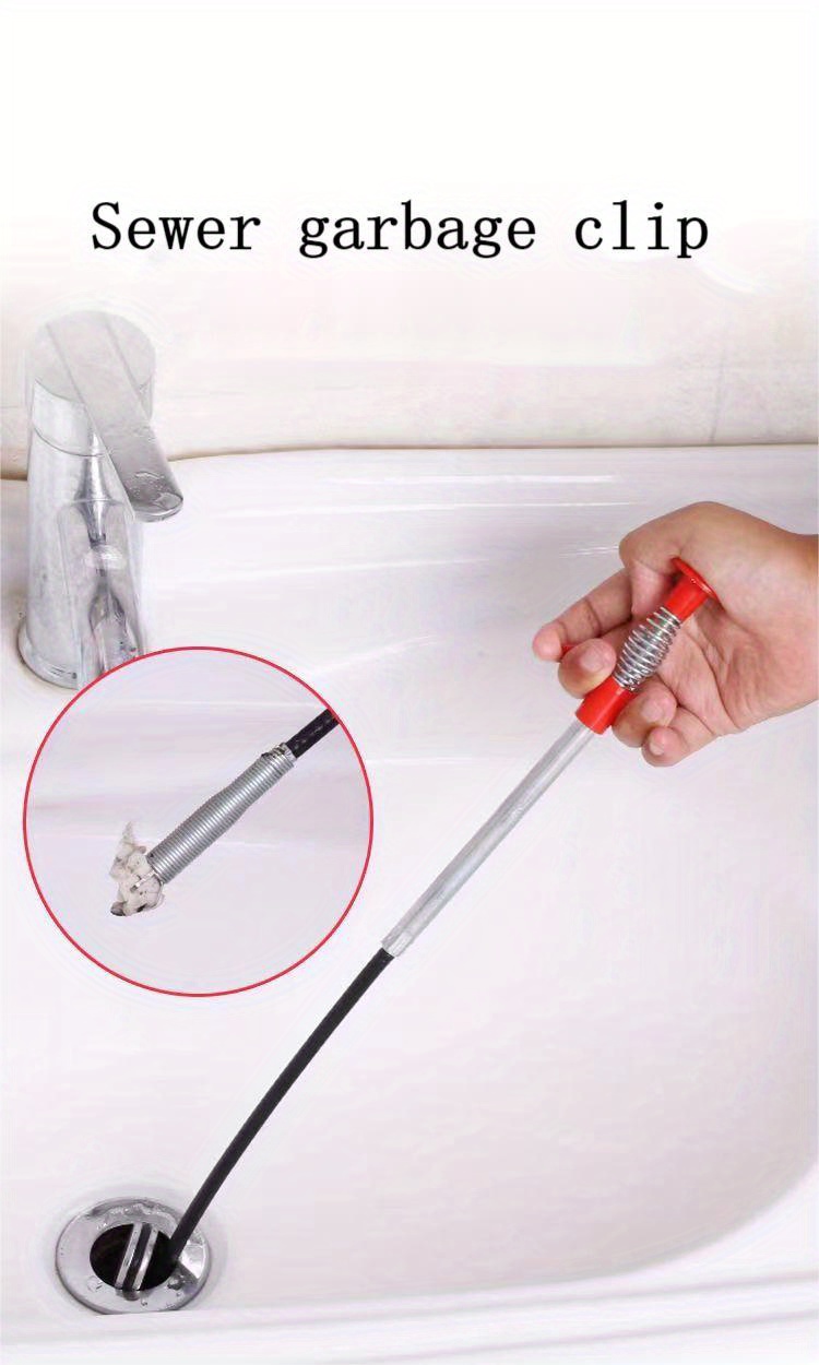 Sewer Pipe Dredging Extractor Flexible Grabber Claw Reacher Tool Drain Clog  Remover Cleaning Tool for Sewer Sink Toilet New 