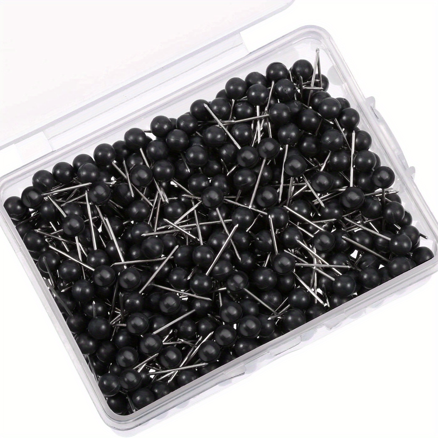 50pcs Pearl Push Pins Plastic Round Head Thumb Tacks Map Push Pins For Map  Bulletin Board Cork Board And Fabric Marking