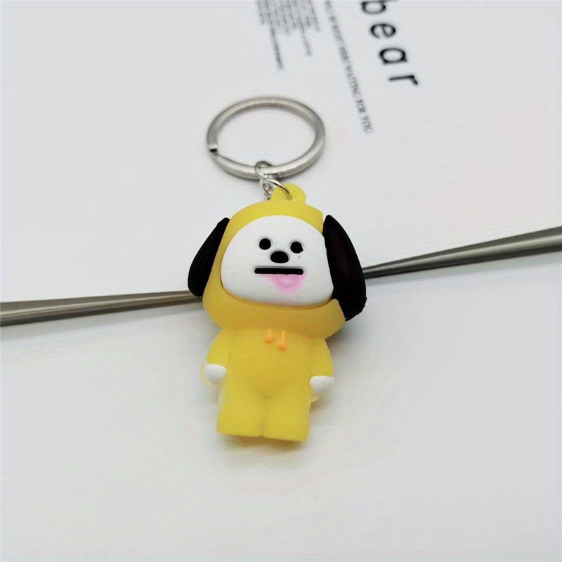 1pc Kpop Bts Poupée Porte-clés Mignon Cartoon Pvc Porte-clés Sac À Main Sac  À Dos Charme De Voiture Accessoire Découteurs Cadeau Pour Les Fans De Kpop