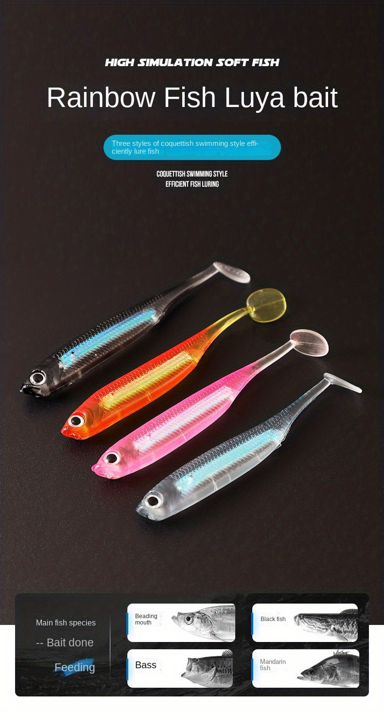 Paddle Tail Swimbait Soft Bionic Bait With Aluminum Foil For