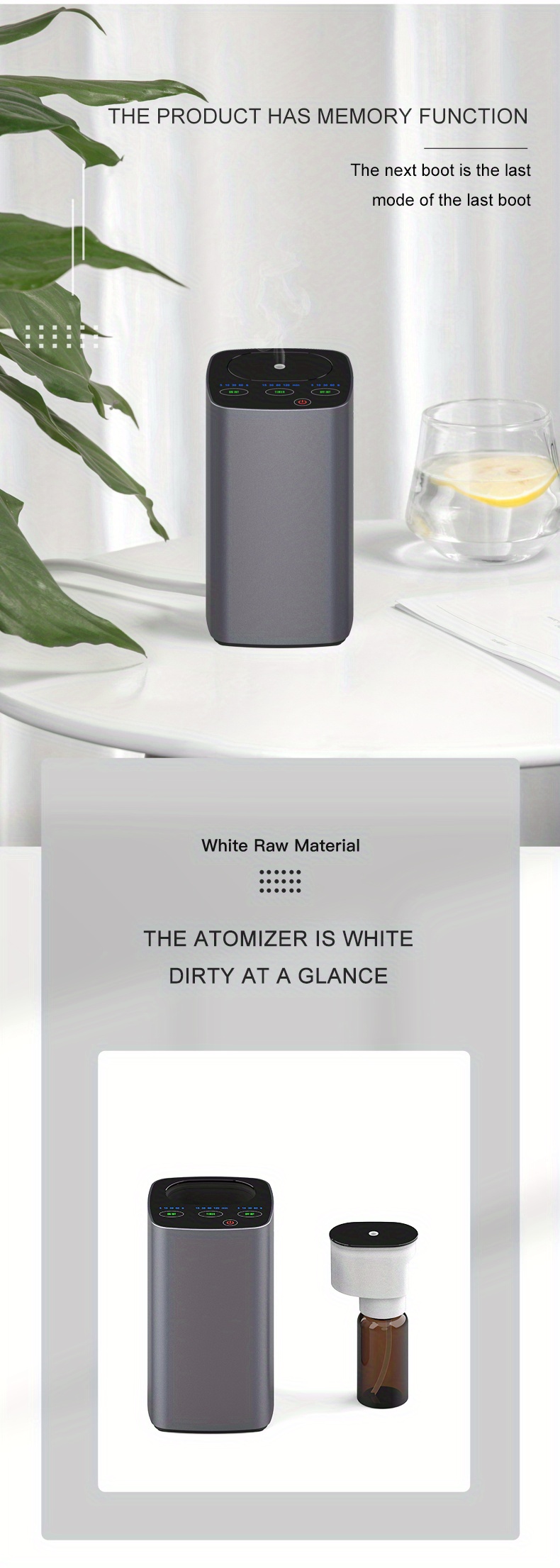 10ml aluminum alloy portable diffuser with memory mode and timing function for car office and bedroom enjoy pure essential oils anywhere details 5