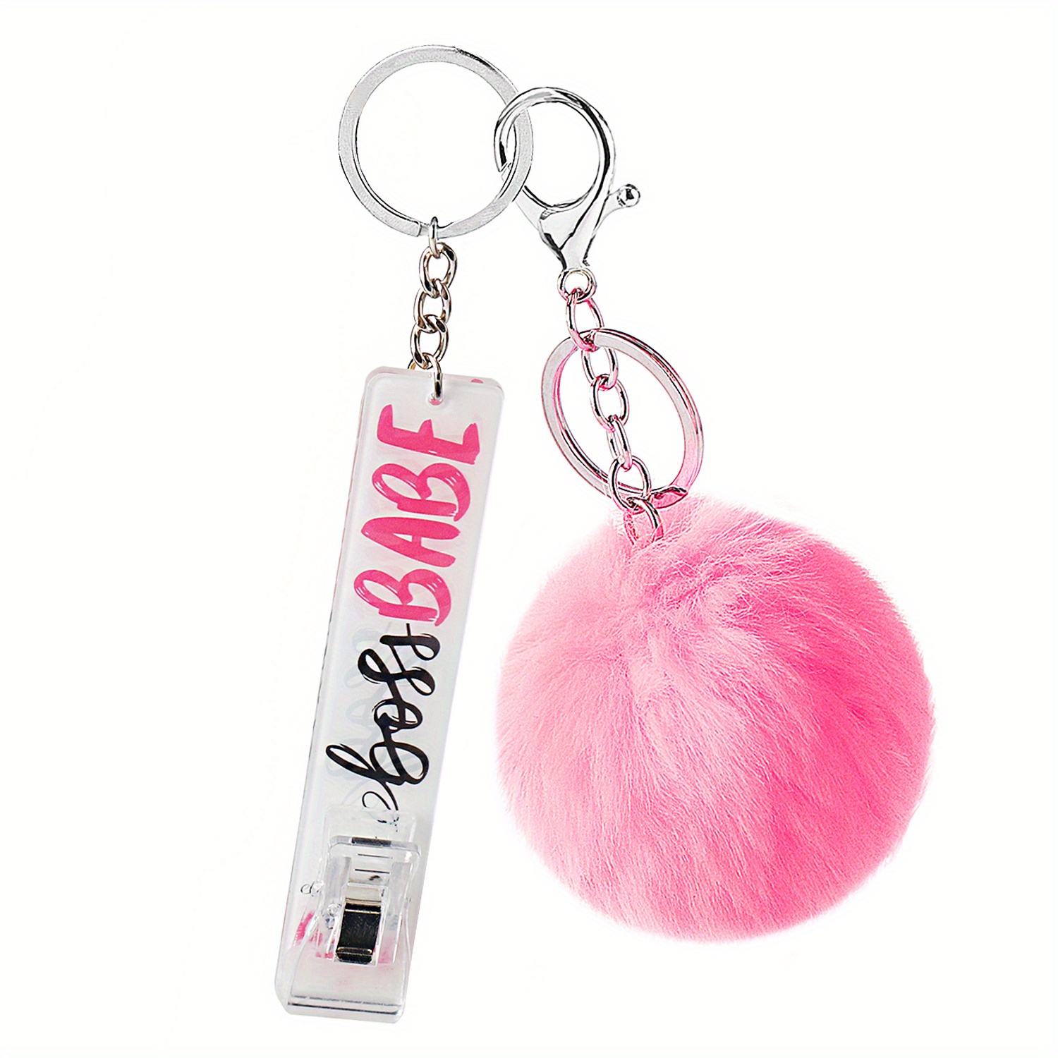 Pom Pom Decor Keychain Cute Plush Credit Card Puller Card - Temu