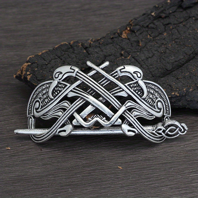 Viking Style Hairpin Celtic Crown Barrette Hair Accessories - Temu