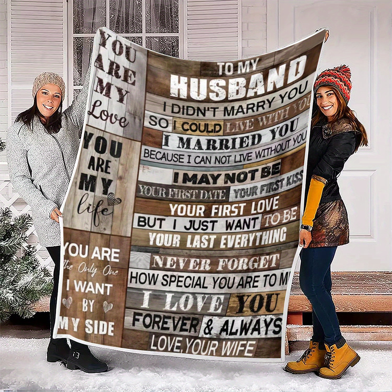 TEMU 1pc Blanket, To My Husband Blanket, Blanket For Bed Sofa, For Husband