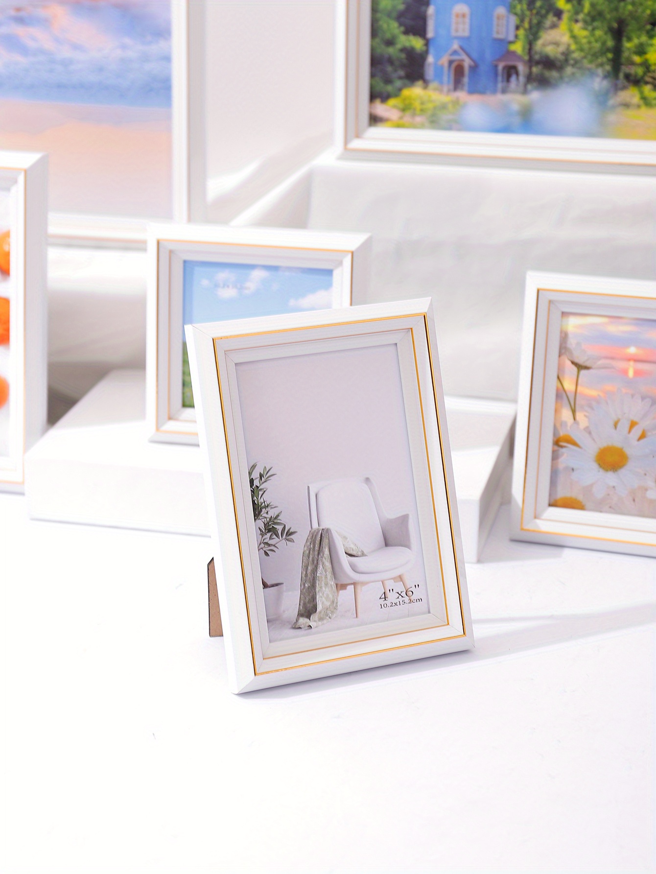 Vintage White Picture Frame: Perfect Wall Tabletop Display - Temu