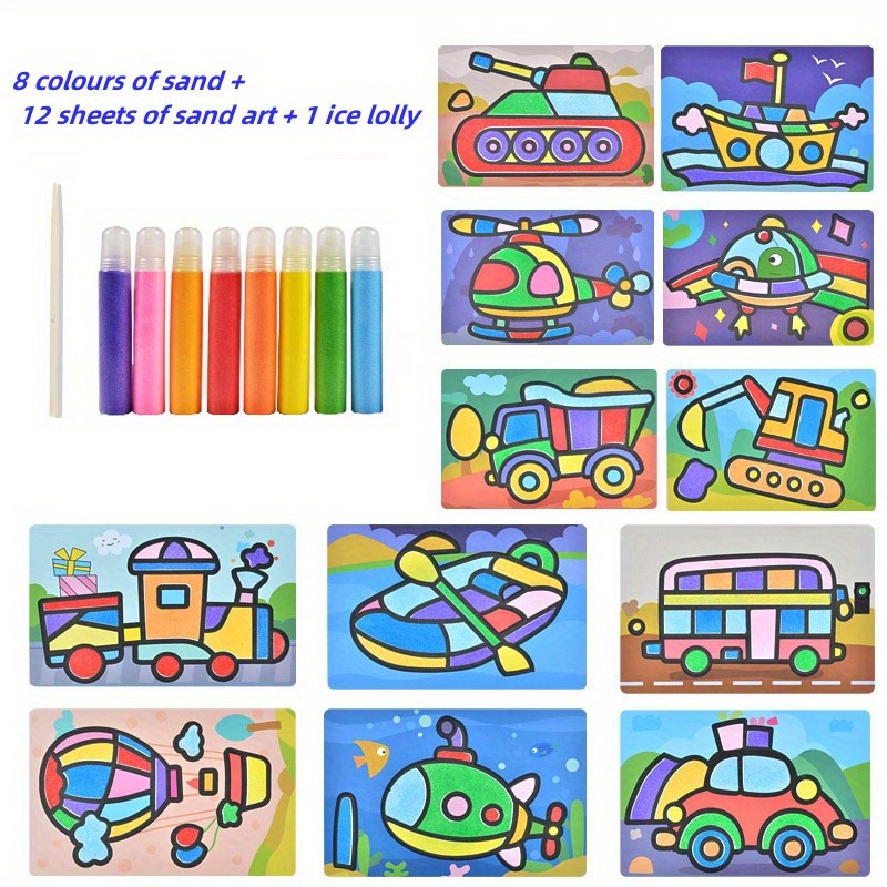 Children's Sand Painting Set Handmade Diy Colored Sand Toys - Temu United  Arab Emirates