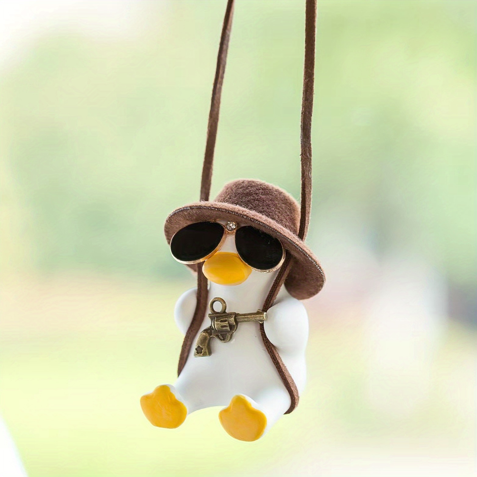 1X(Schwingende Ente Hanging Ornament, SüßE Schaukel Ente auf Auto  RüCkspiegel
