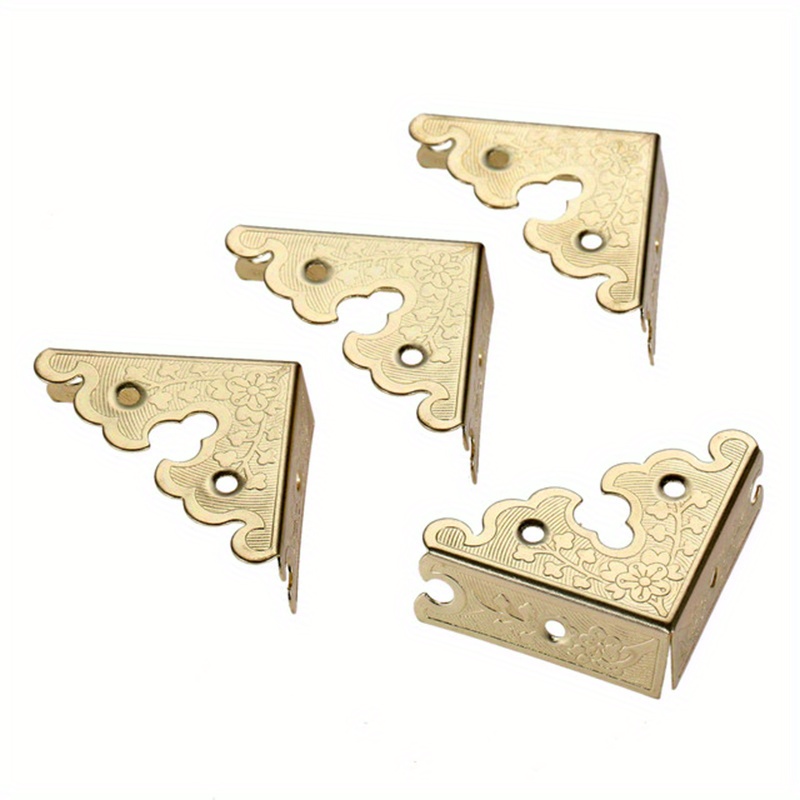 Gold Corner Protectors Metal Corners Decorative Corners Wooden Box/table  Corner Bracket Bronze 30mm 16-32pcs 