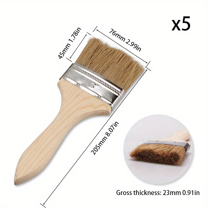 Paint Brushes With Treated Wooden Handles Professional Paint - Temu