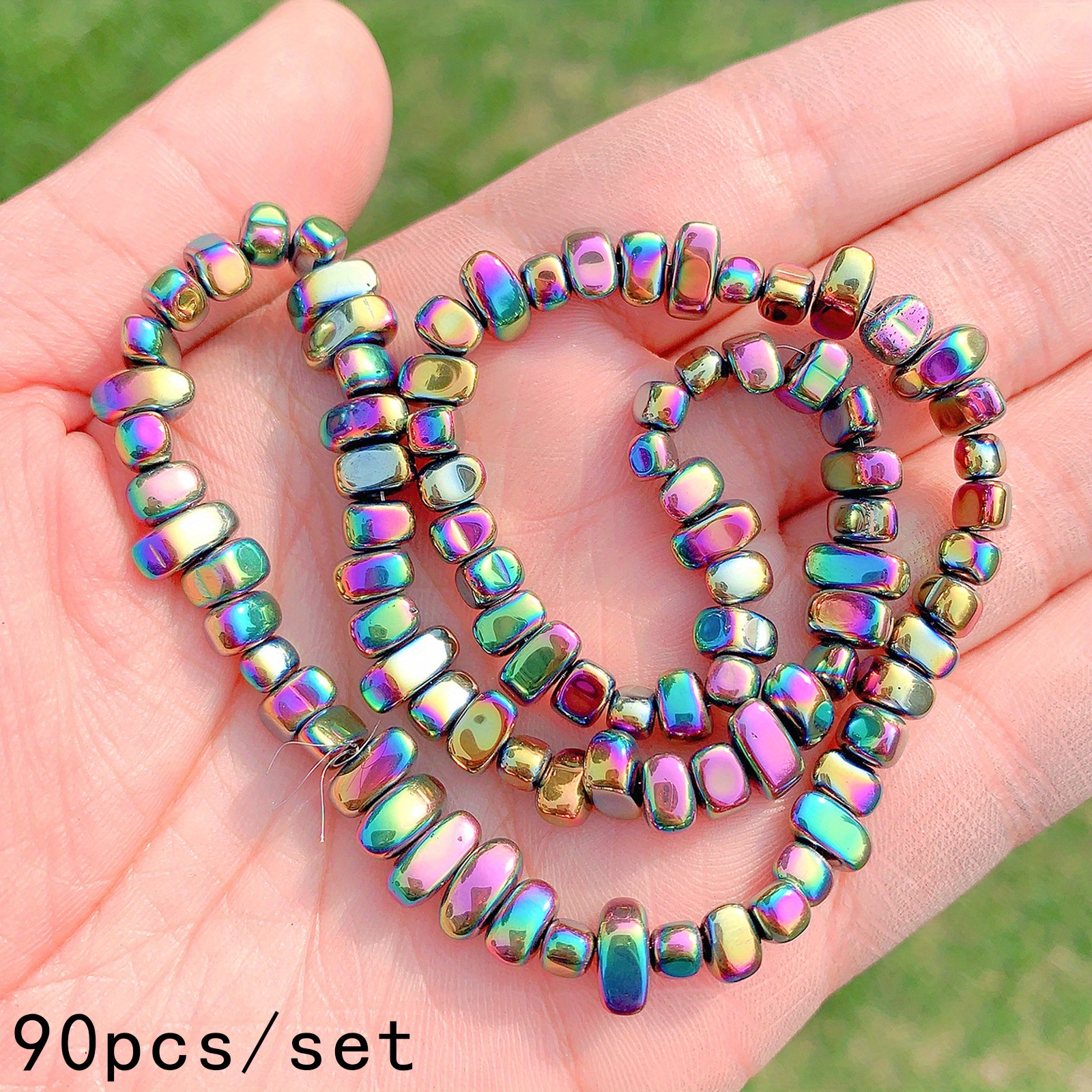 Multicolor Metal Chip Beads Jewelry Making Hematite Beads - Temu
