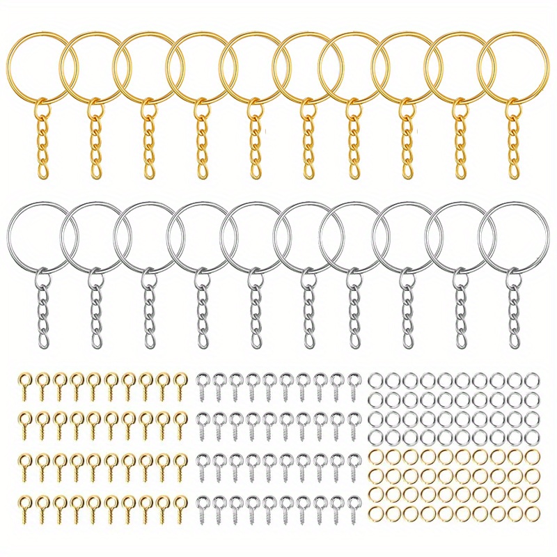 Key Rings Chain Keyring Ring Set Keyrings Split Rings - Temu