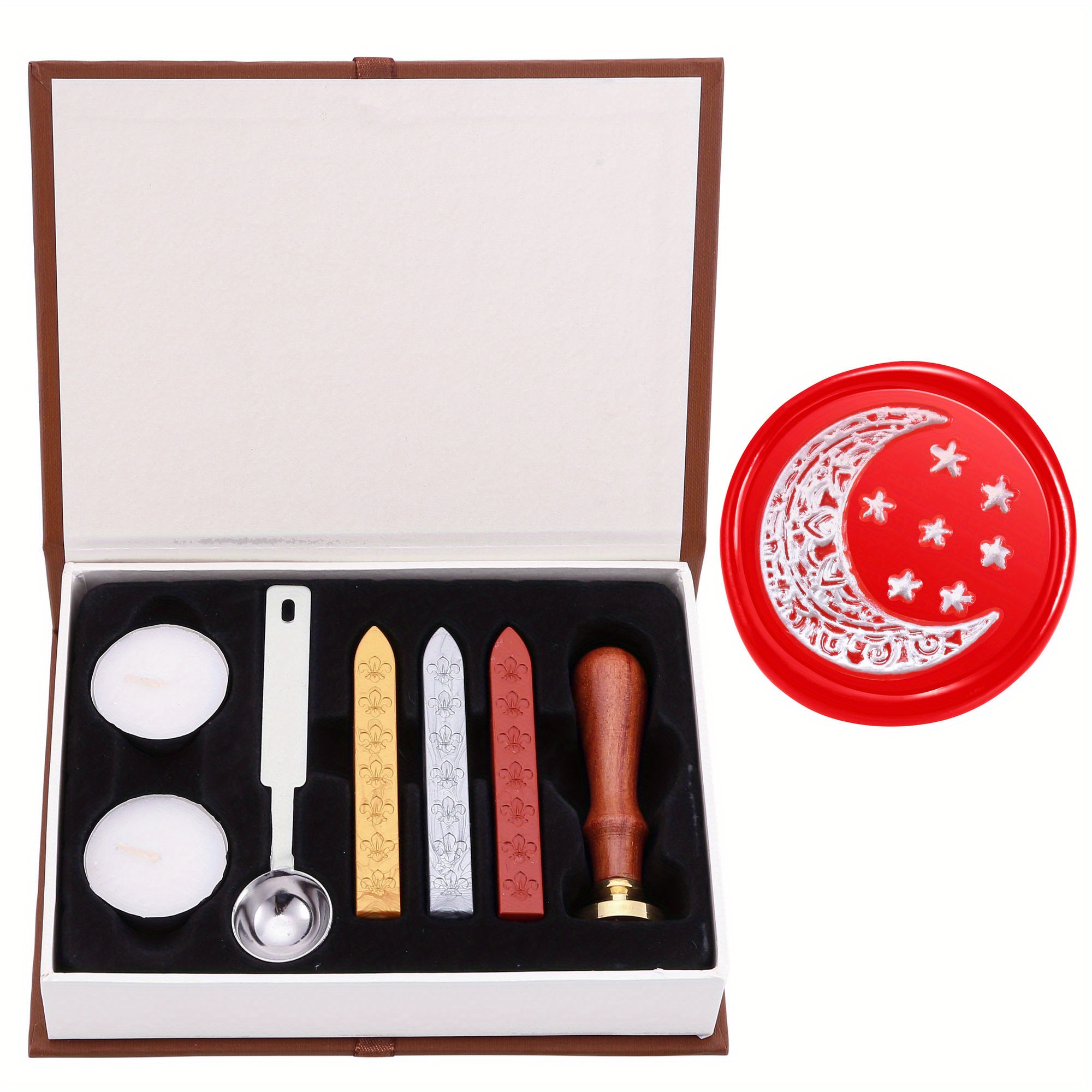 Wax Seal Stamp Set, Fire Paint Stamp Sealing Wax Kit, Diy Craft