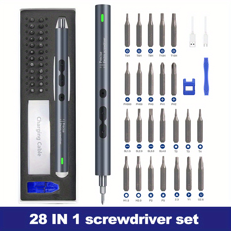 Electric Screwdriver,ShowTop Rechargeable Cordless Screwdriver Mini  Multi-Function Screwdriver Hand Tool Kit Set for Man Women Mini Portable  Cordless Power Drill for Circuit Repair : Buy Online at Best Price in KSA 