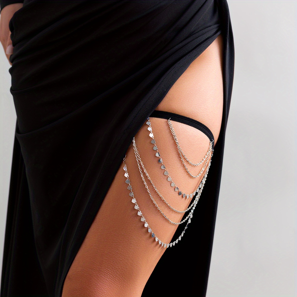 Sexy Leg Chain with Tassel Elastic Body Accessory