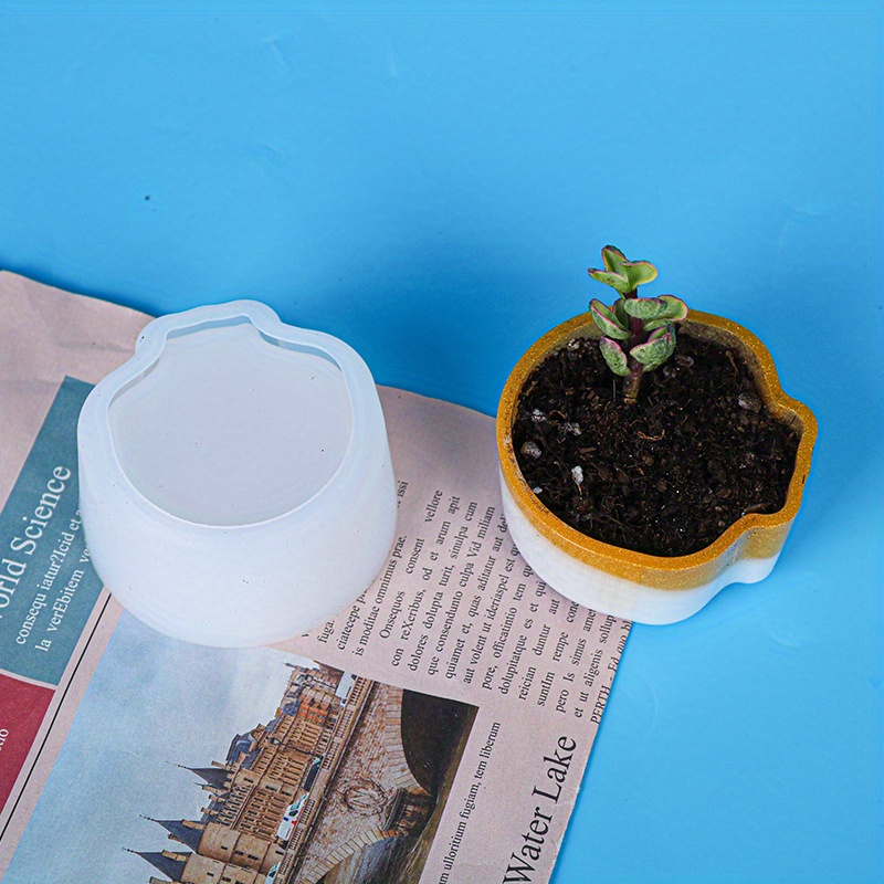 9 Styles Resin Saucer Succulent Plant Pot Silicone Mold - Temu