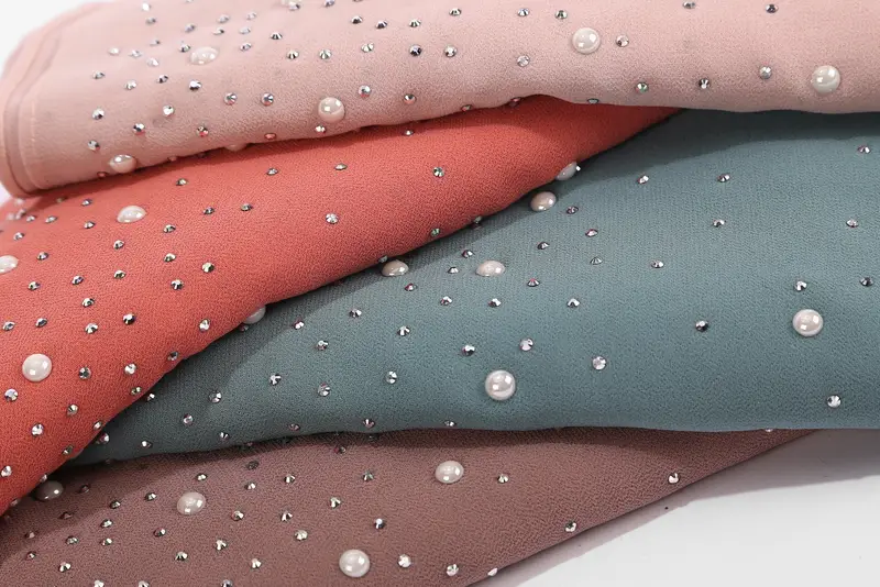 декор шифон шарф однотонный хиджаб тюрбан классический шарф дышащая повязка на голову полное покрытие бандана аксессуары для волос детали 6