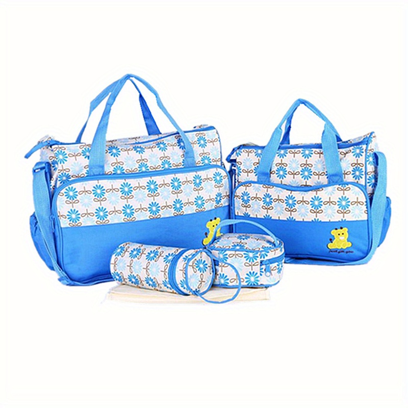 5PCS Diaper Bag, Diaper Bags for Baby, Baby Bags Tote for Moms