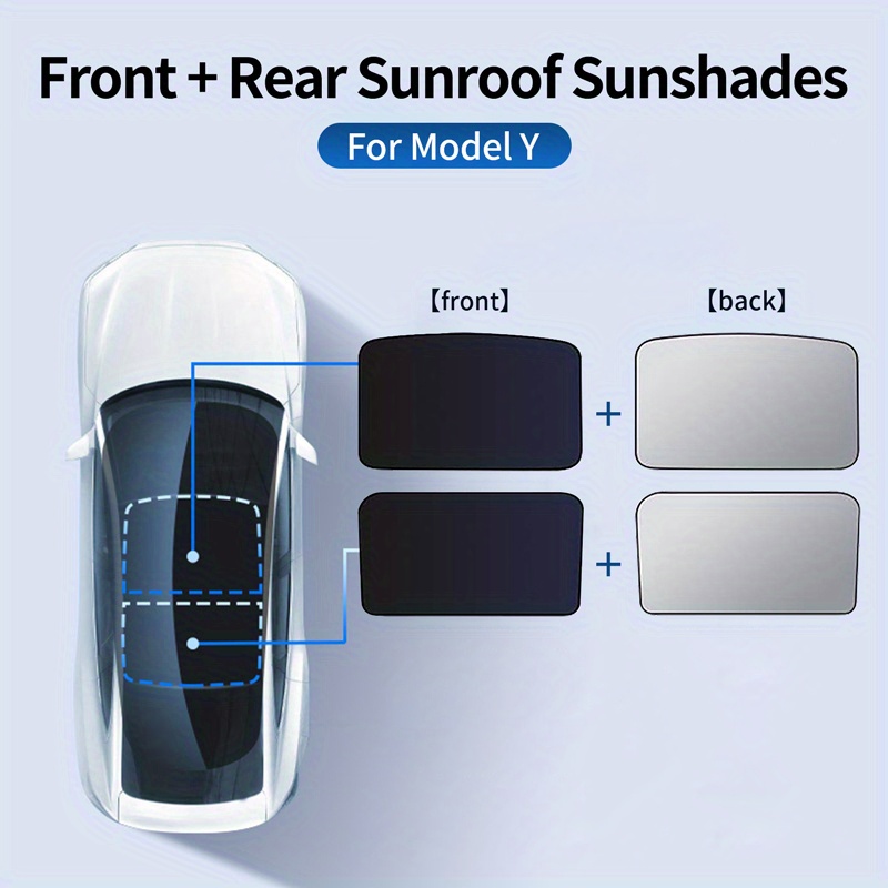 Sonnenblende Für Front- Und Heckscheibe Dachfenster Sonnenblende Mit  Reflektierender Abdeckung Für Model Y - Auto - Temu Germany
