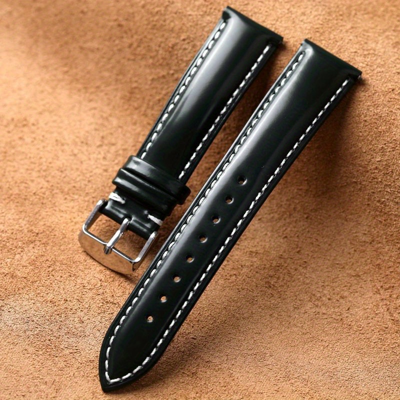 Quick Release Genuine Leather Watch Strap 18 19 20 21 22mm, Hand Stitched, Horsehide Leather, Suitable For Men And Women, Spring Bars, Ideal choice for Gifts details 9