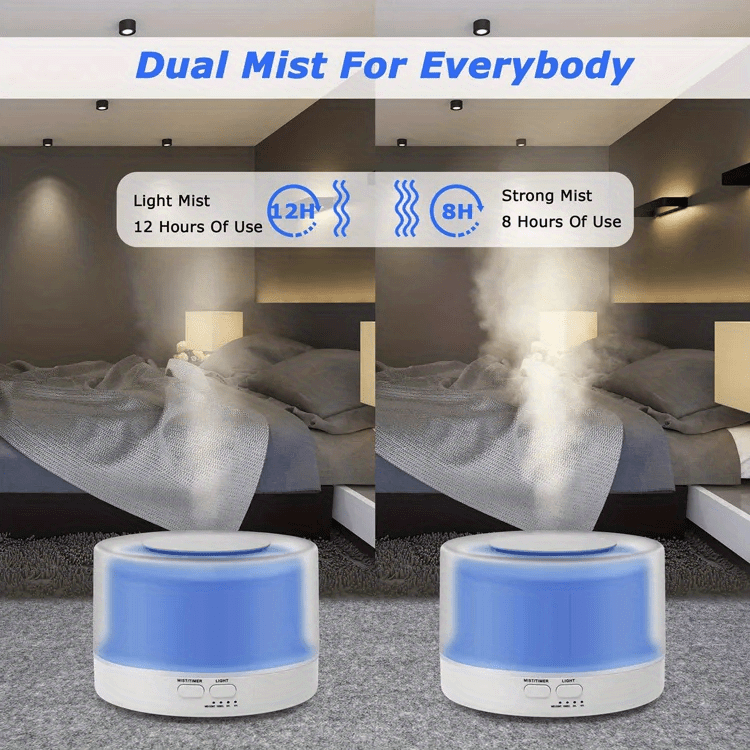 1pc aroma diffuser essential oil large room office 500ml wood color diffusers for home night lamp cool mist air humidifier for bedroom quiet with remote control ambient 7 led light waterless auto off aromatherapy diffuser for gift details 9