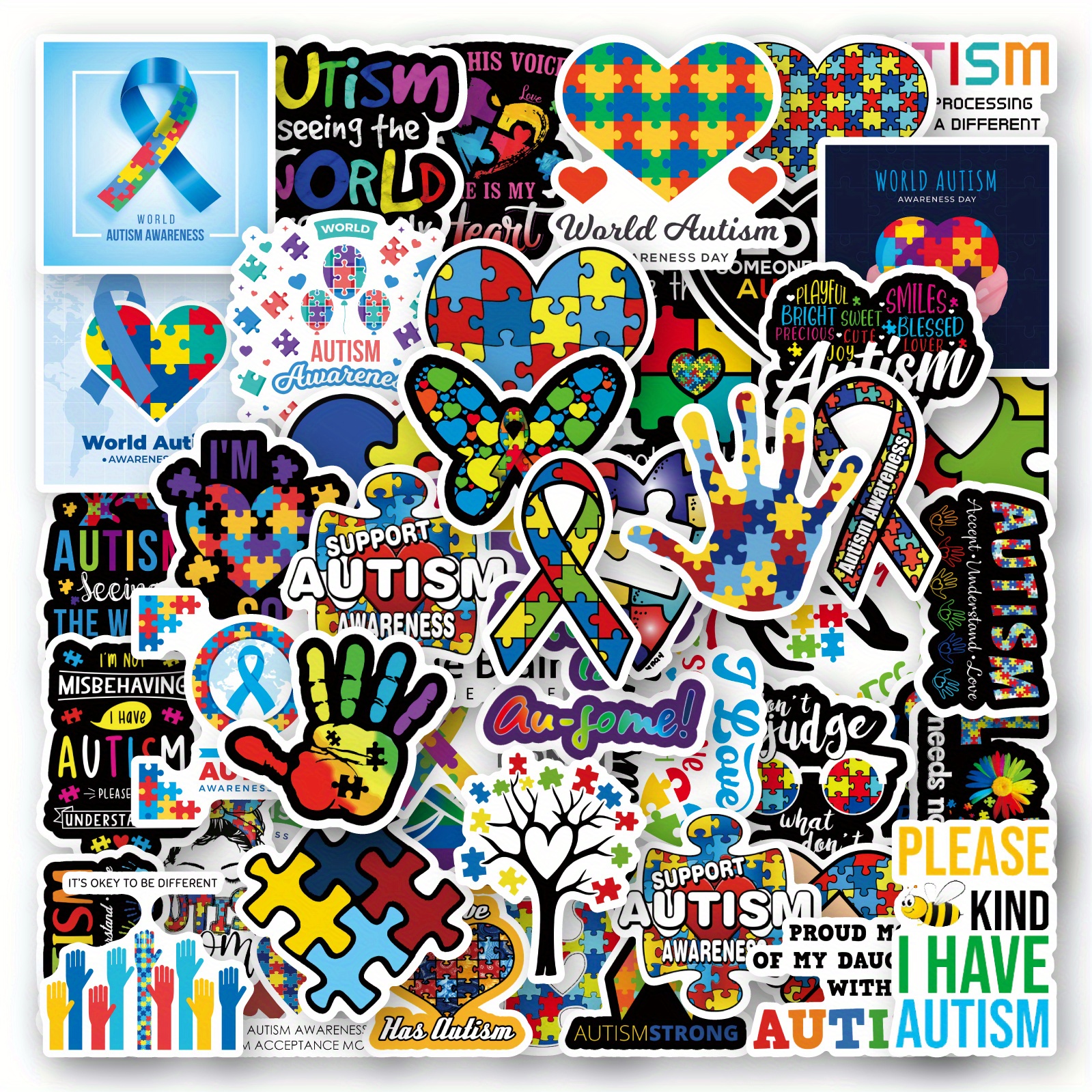 Autism Awareness Stickers Pack Aesthetic Vinyl - Temu